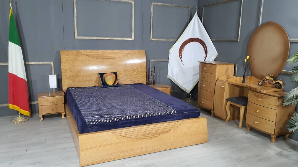 سرویس خواب روکش چوب کد 1001 مبلیران